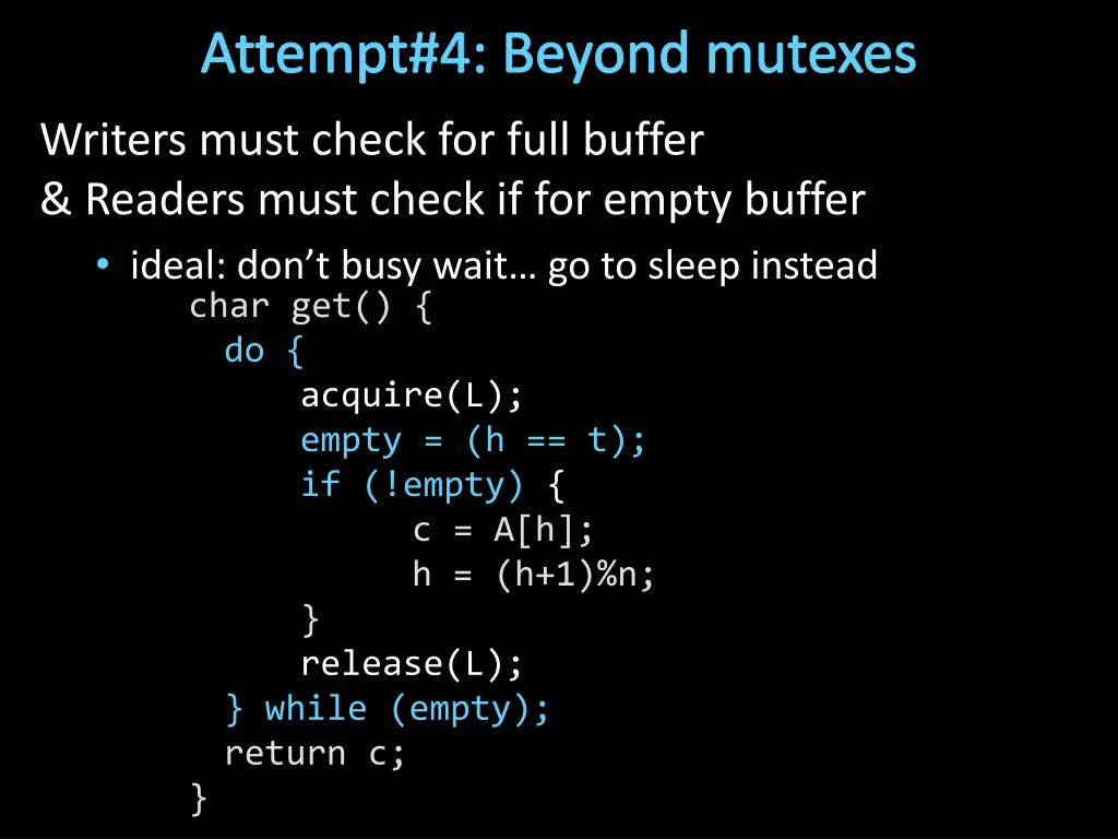 attempt 4 beyond mutexes