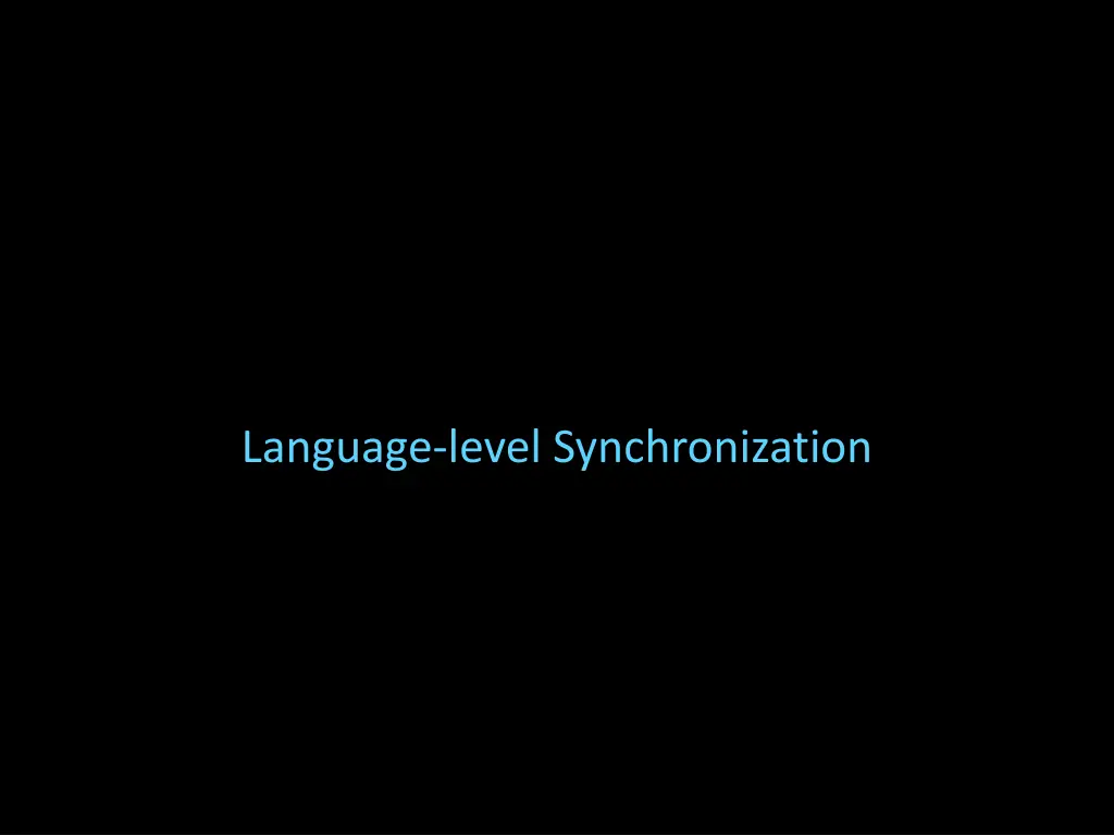 language level synchronization