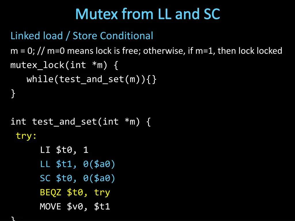 mutex from ll and sc 2