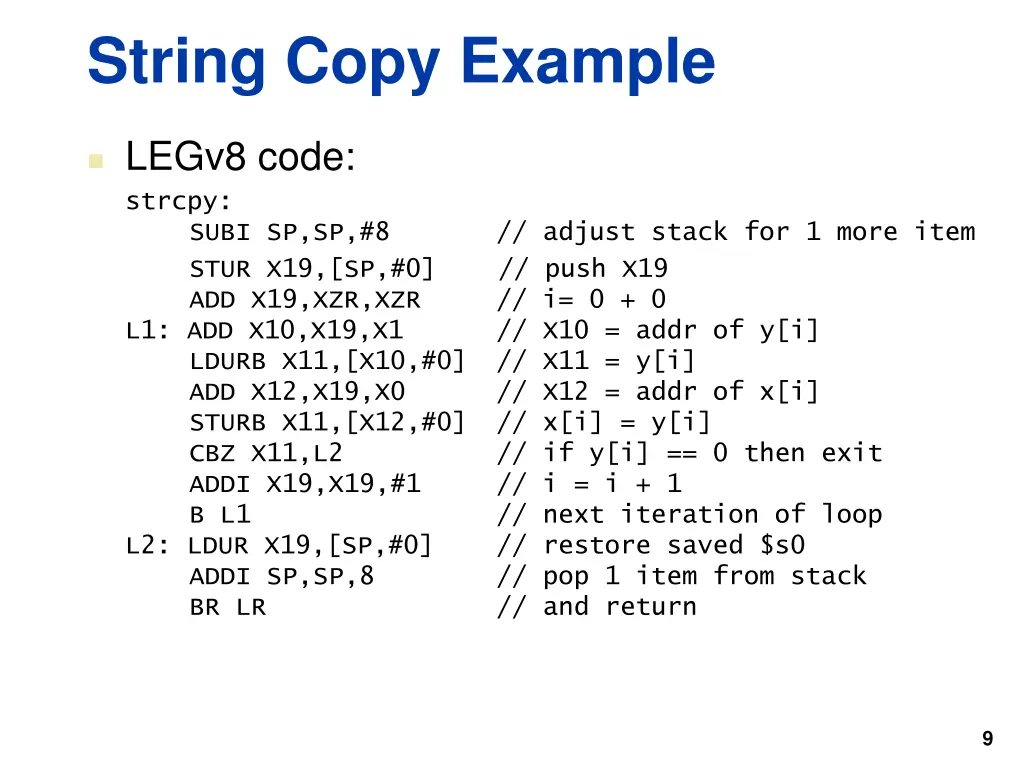 string copy example 1