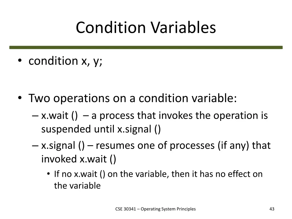 condition variables
