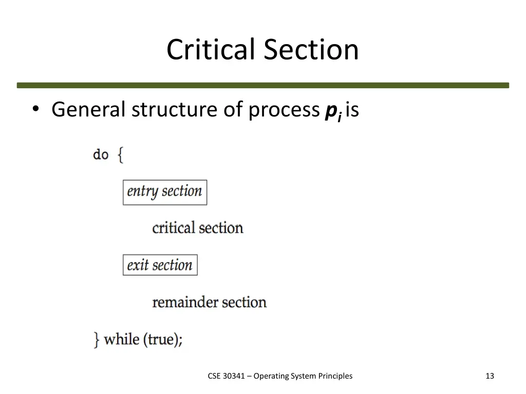 critical section