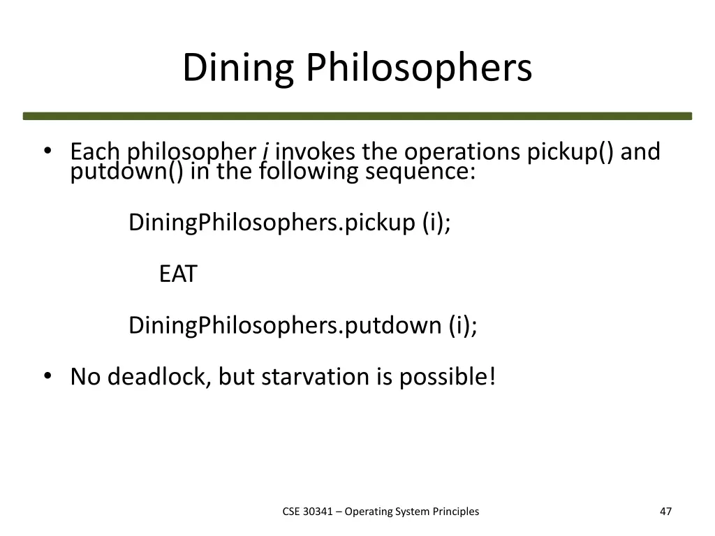 dining philosophers