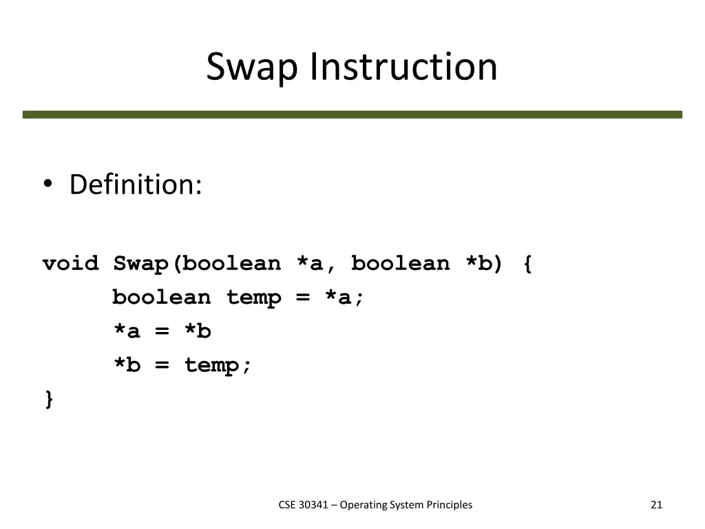 swap instruction