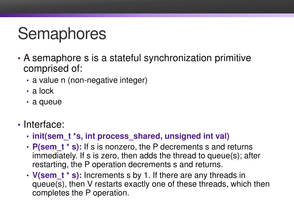semaphores