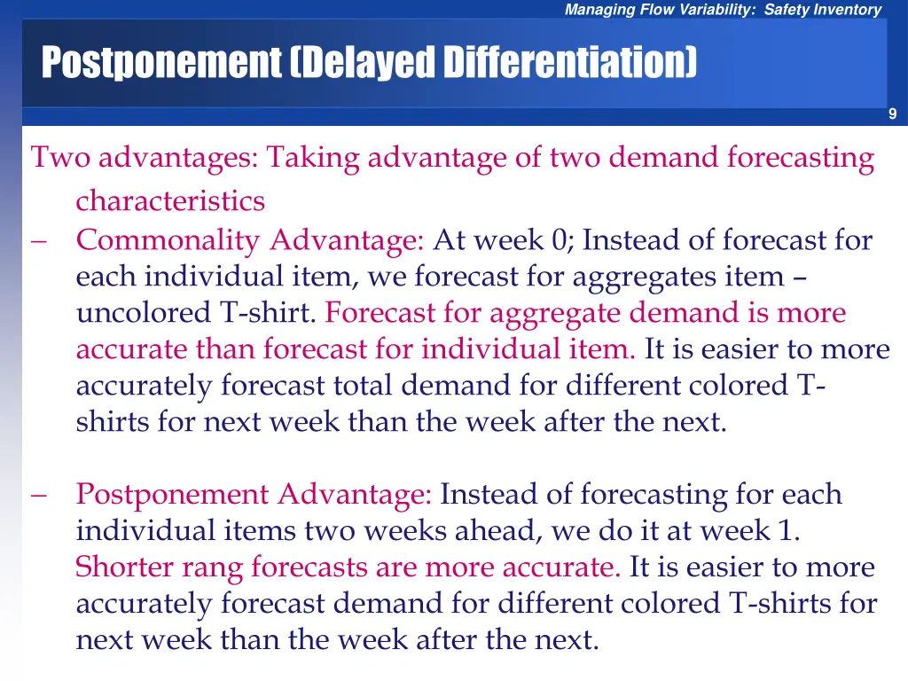managing flow variability safety inventory 8