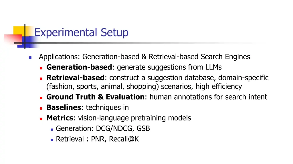 experimental setup