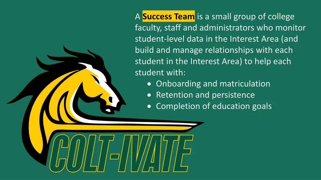 a success team is a small group of college
