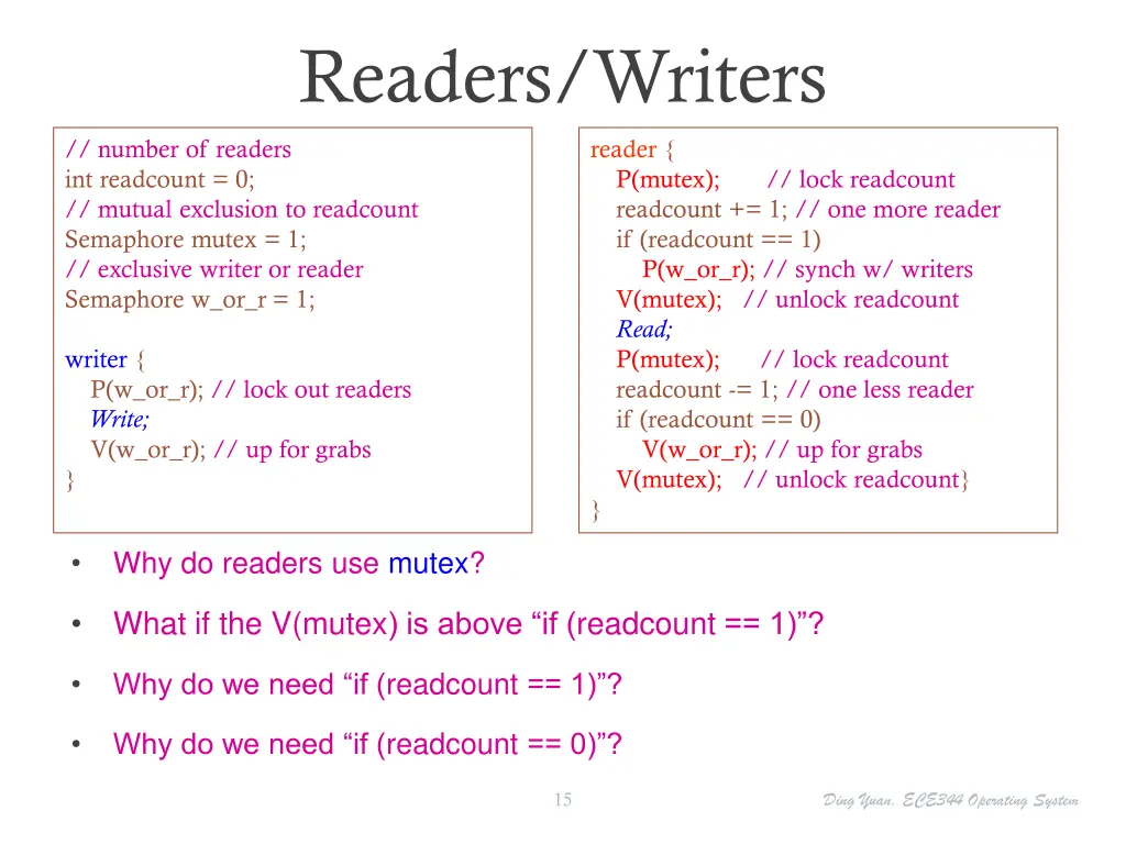 readers writers