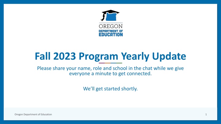 fall 2023 program yearly update