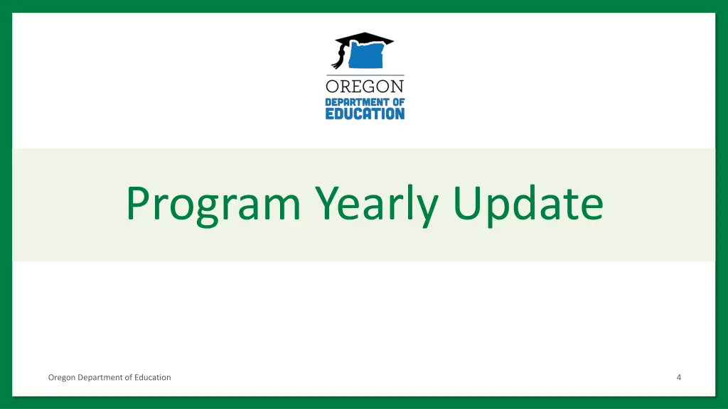 program yearly update