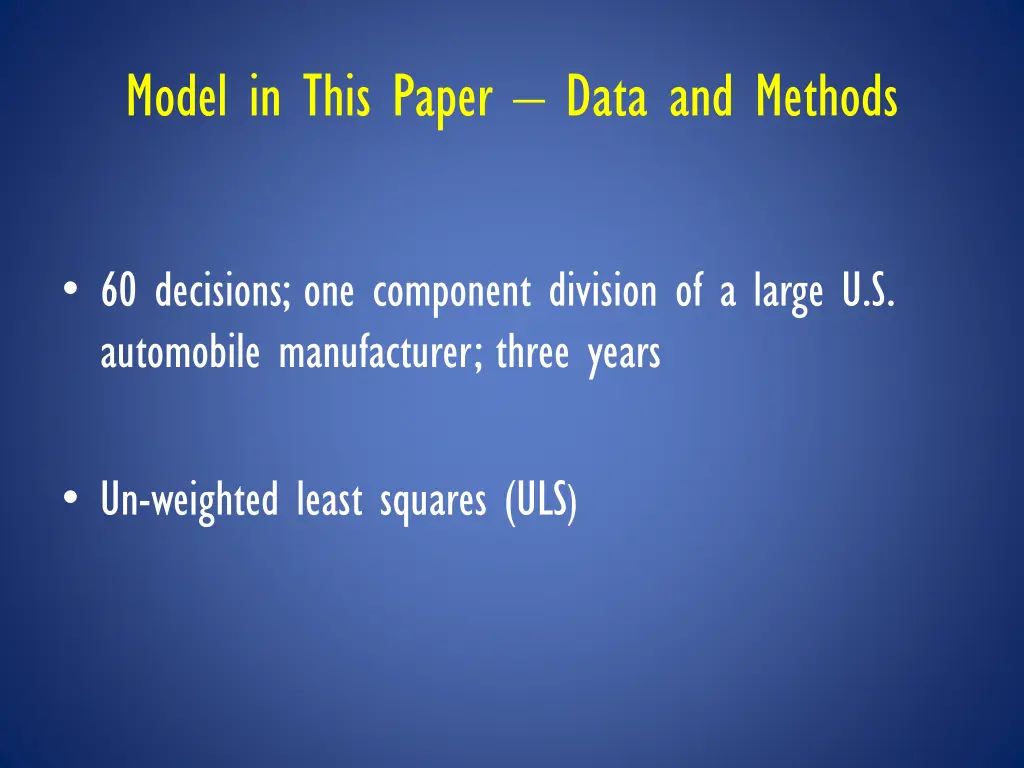 model in this paper data and methods