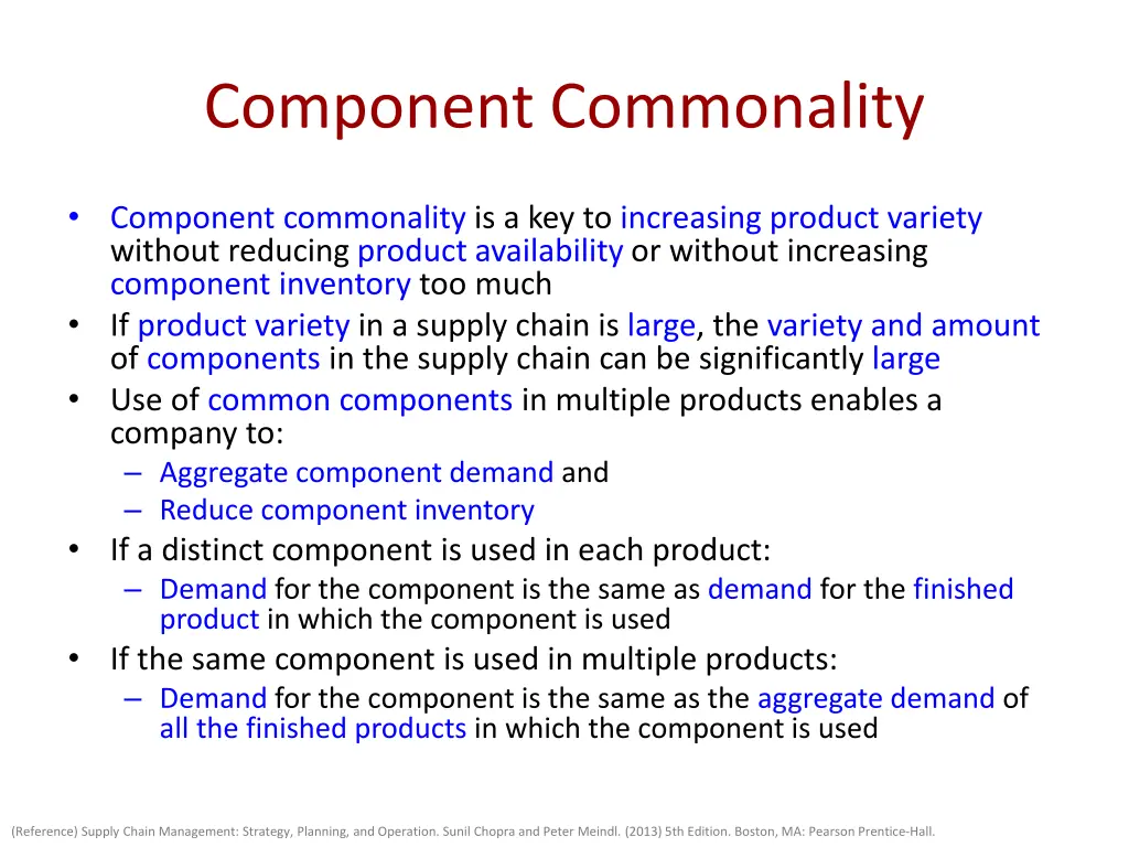 component commonality