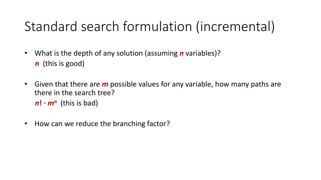 standard search formulation incremental 1