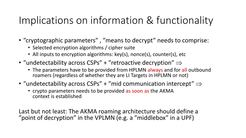 implications on information functionality