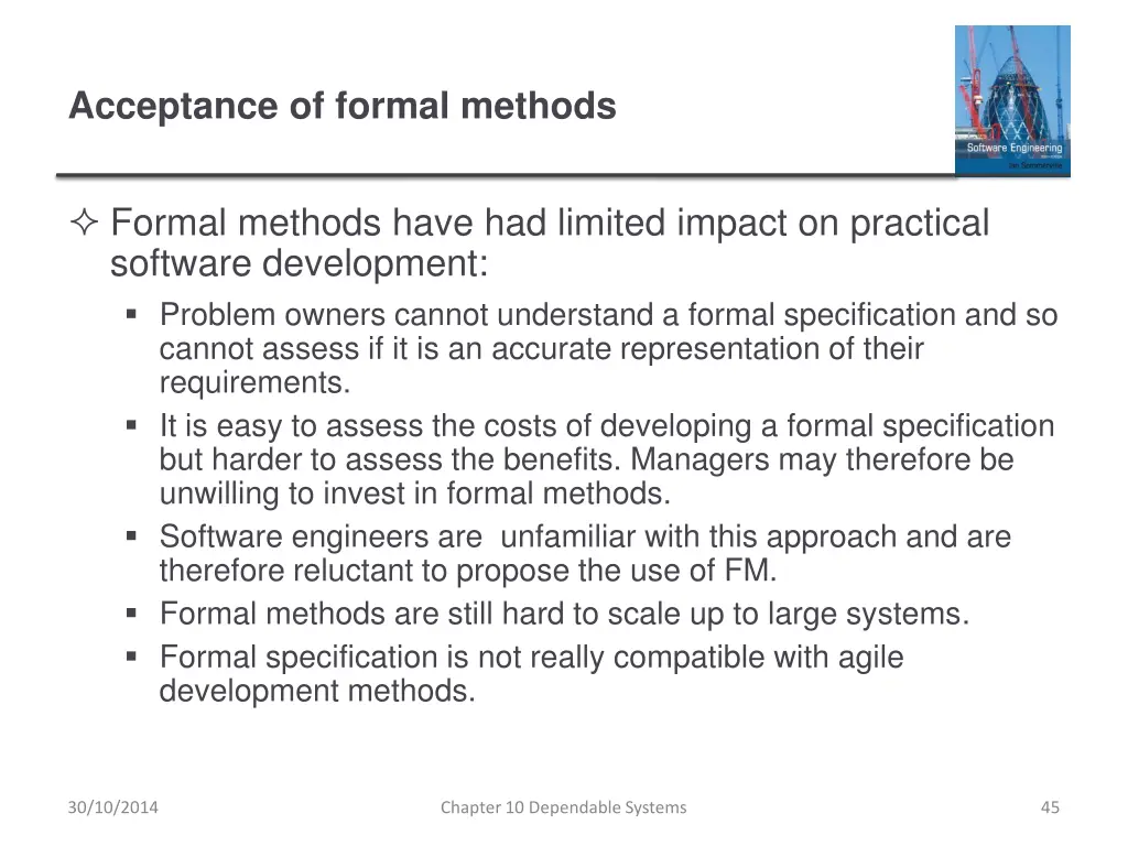 acceptance of formal methods