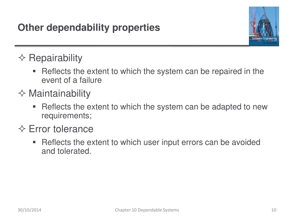 other dependability properties