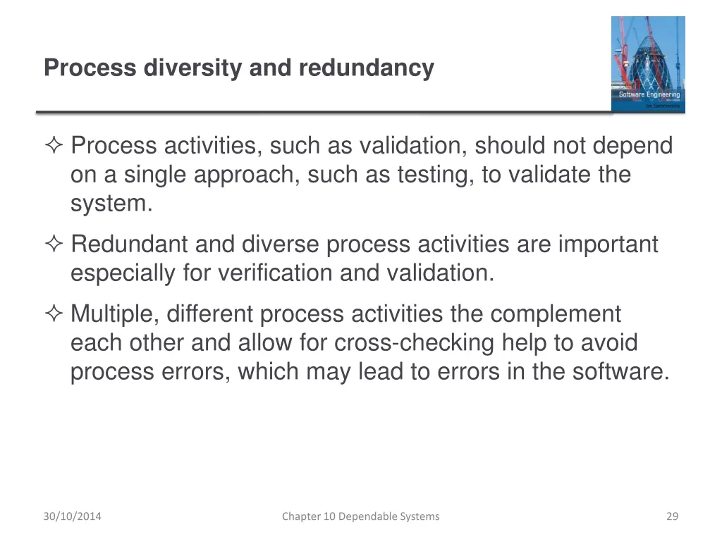 process diversity and redundancy