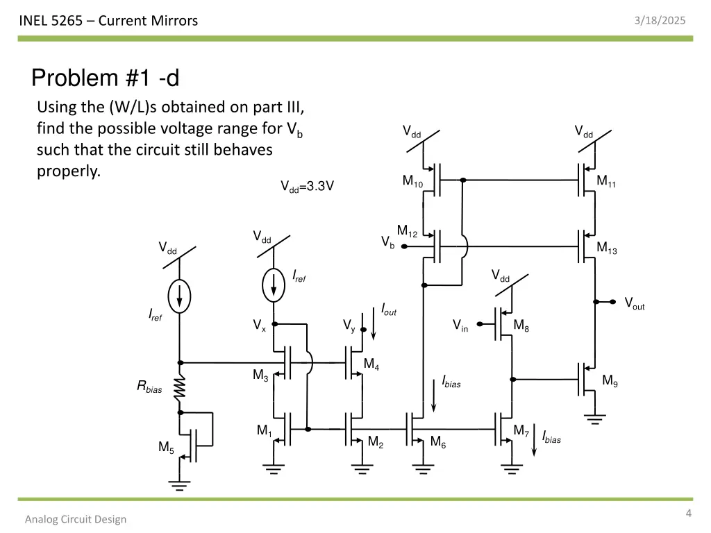 inel 5265 current mirrors 3