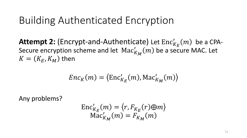 building authenticated encryption 3