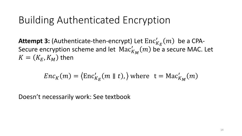 building authenticated encryption 6