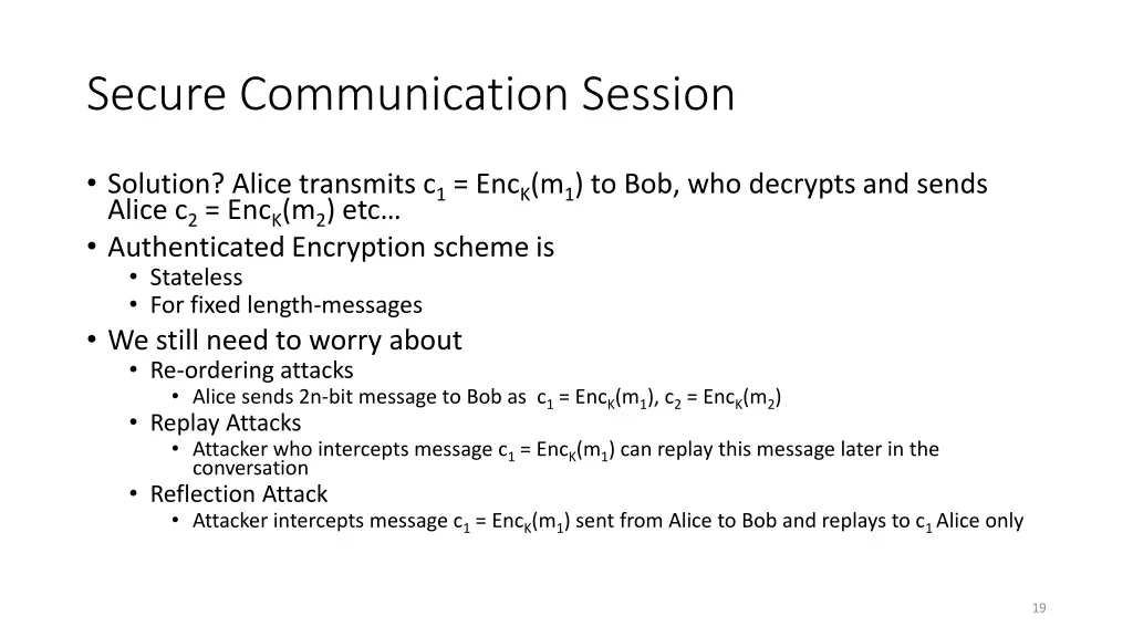secure communication session