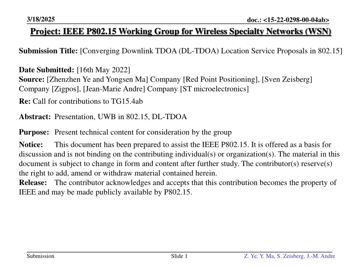 3 18 2025 project ieee p802 15 working group