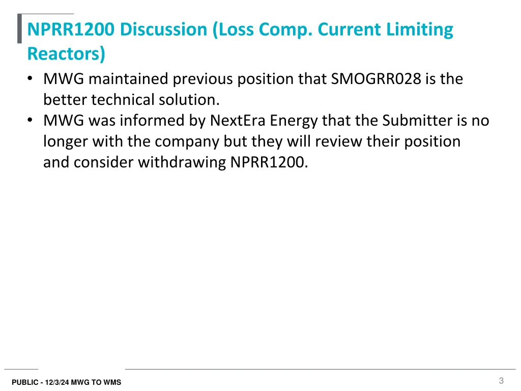 nprr1200 discussion loss comp current limiting