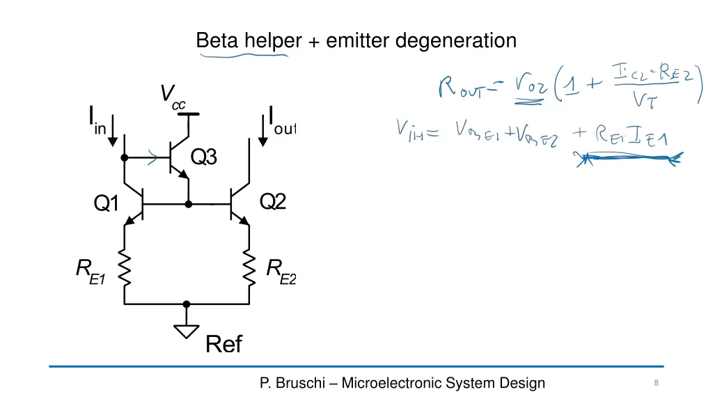 beta helper emitter degeneration