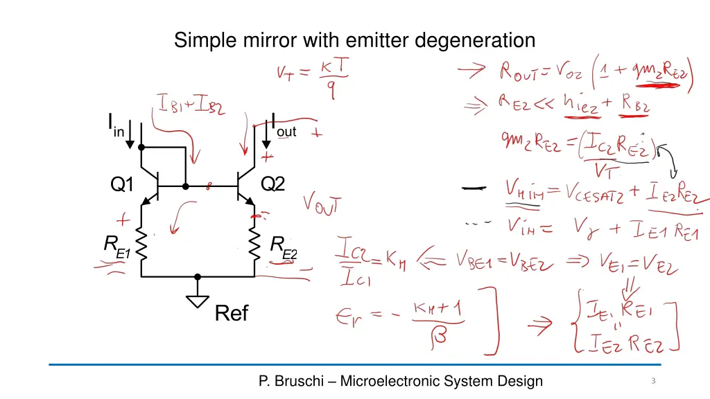 simple mirror with emitter degeneration