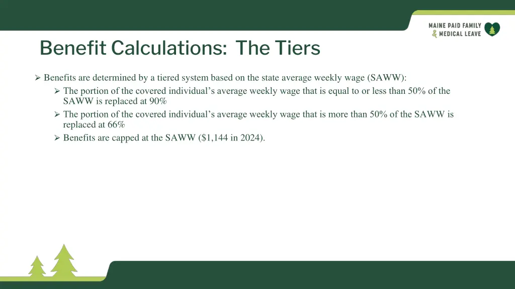 benefit calculations the tiers