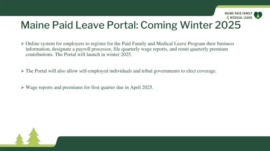 maine paid leave portal coming winter 2025