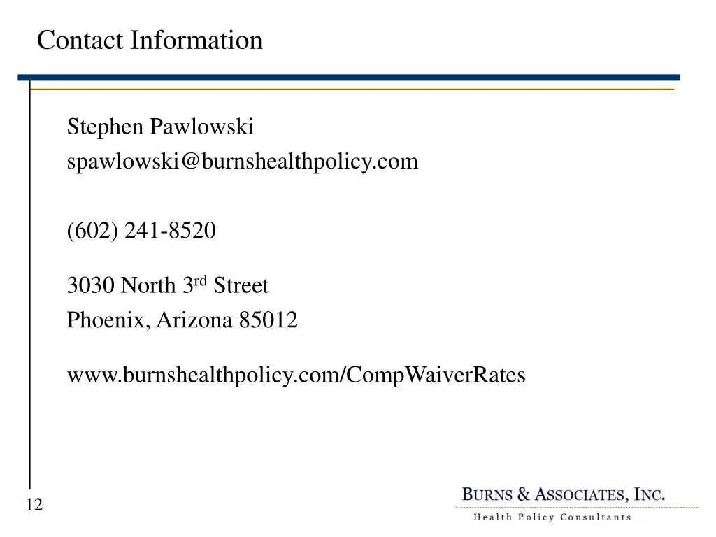 contact information