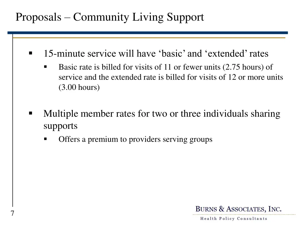 proposals community living support