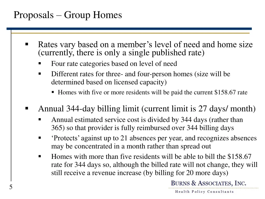 proposals group homes