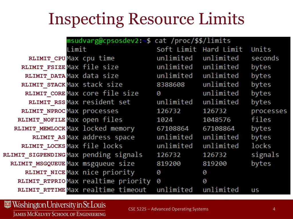 inspecting resource limits