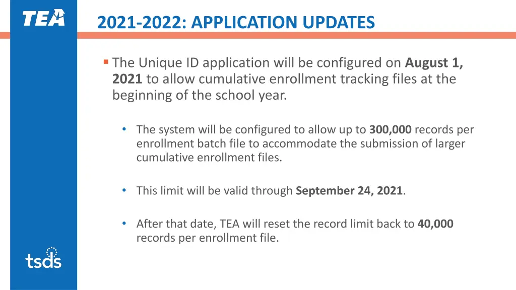 2021 2022 application updates