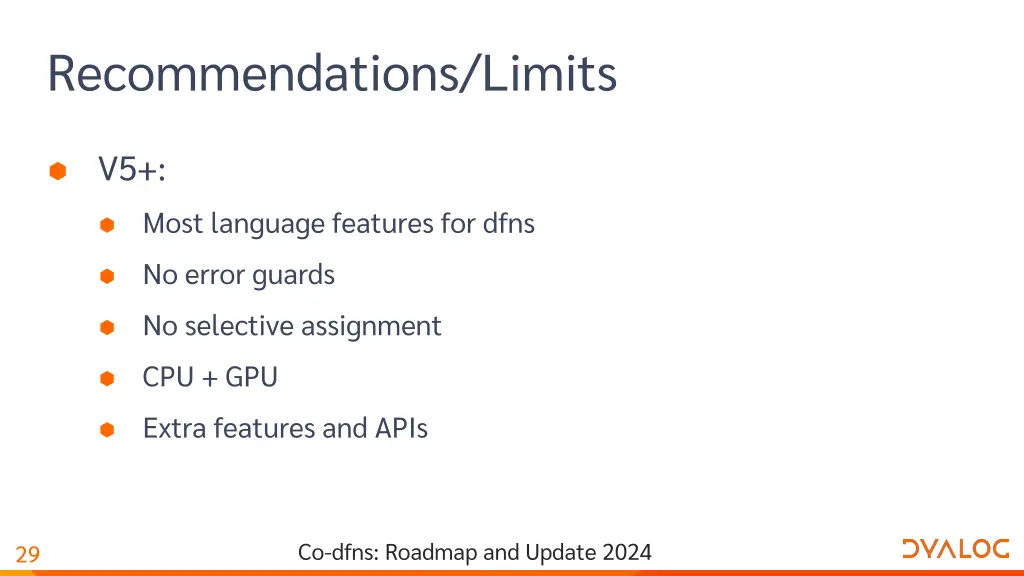 recommendations limits 1