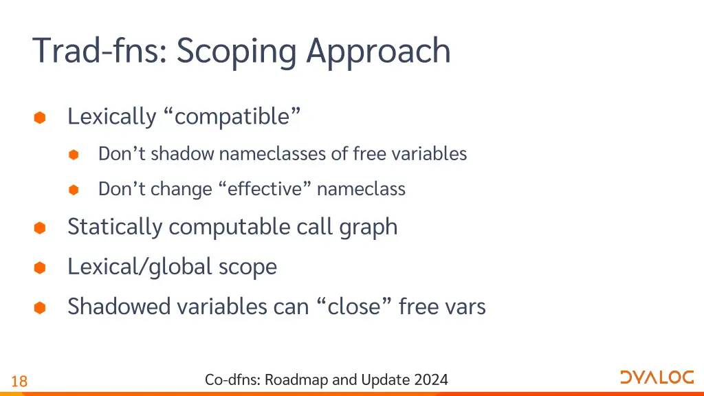 trad fns scoping approach