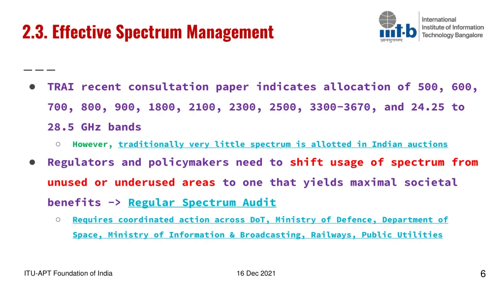 2 3 effective spectrum management