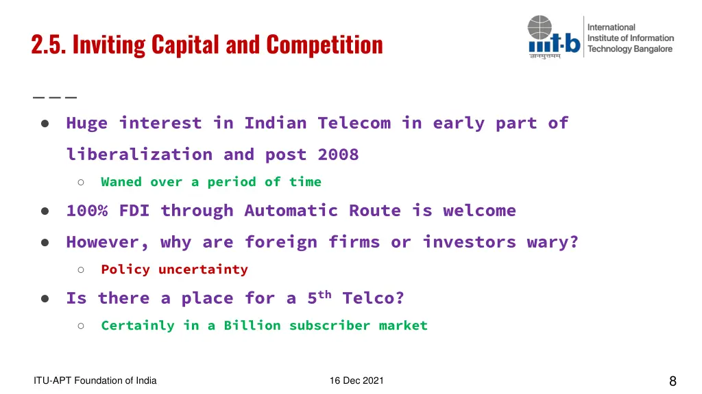 2 5 inviting capital and competition