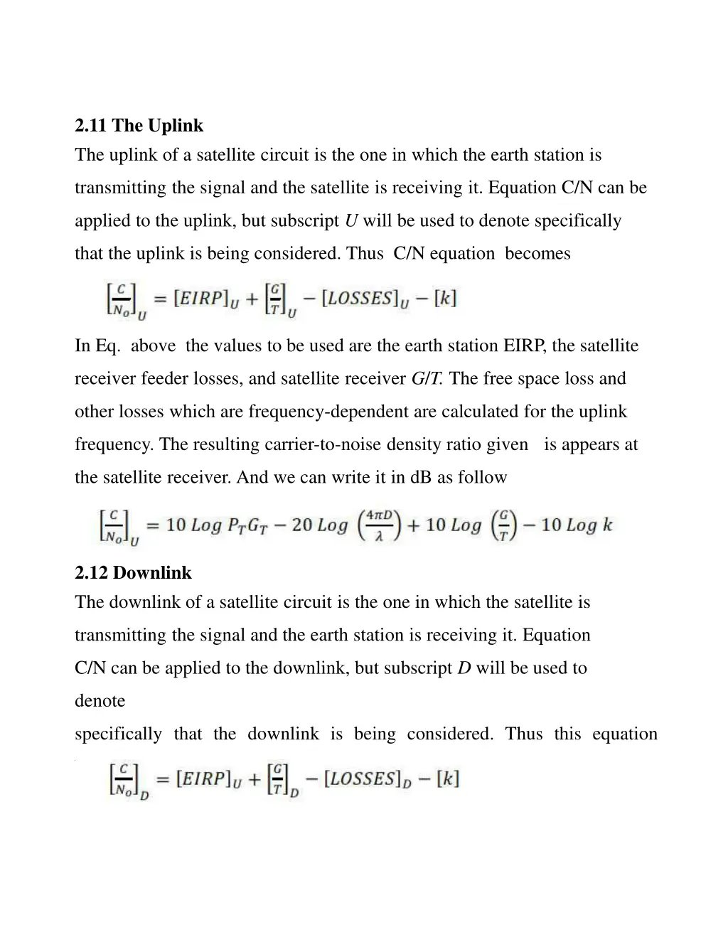 2 11 the uplink the uplink of a satellite circuit