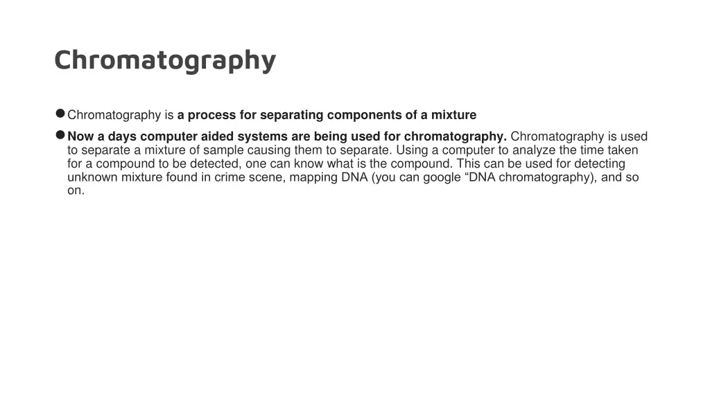 chromatography