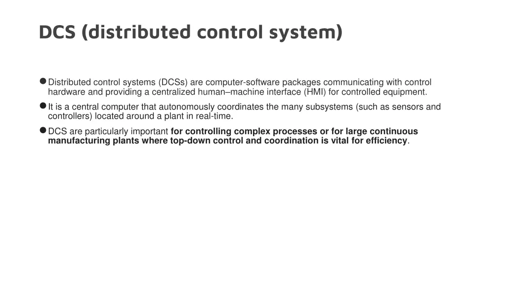 dcs distributed control system