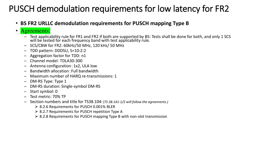pusch pusch demodulation requirements