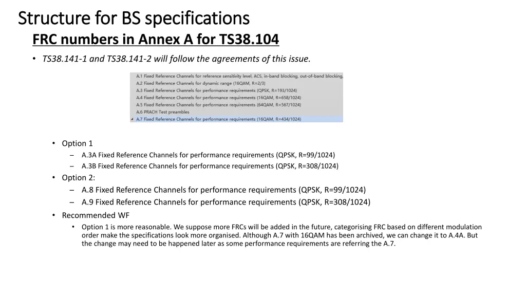 structure for bs specifications structure