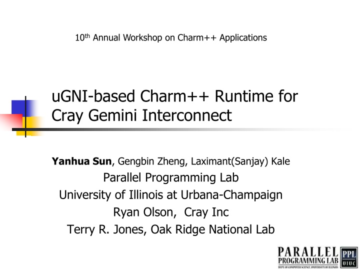 10 th annual workshop on charm applications