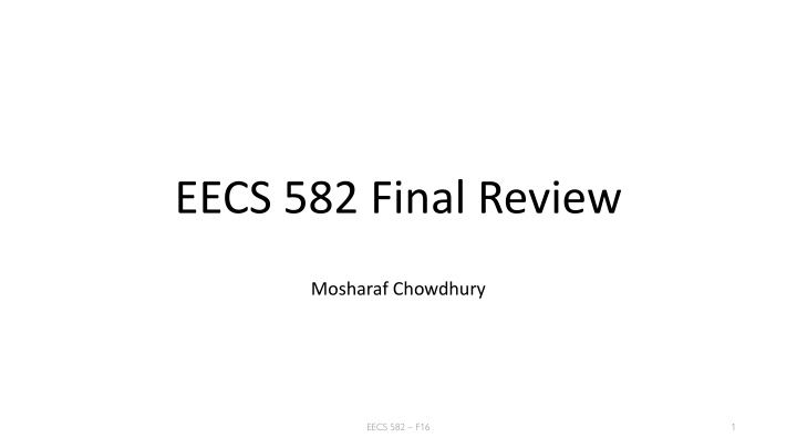 eecs 582 final review