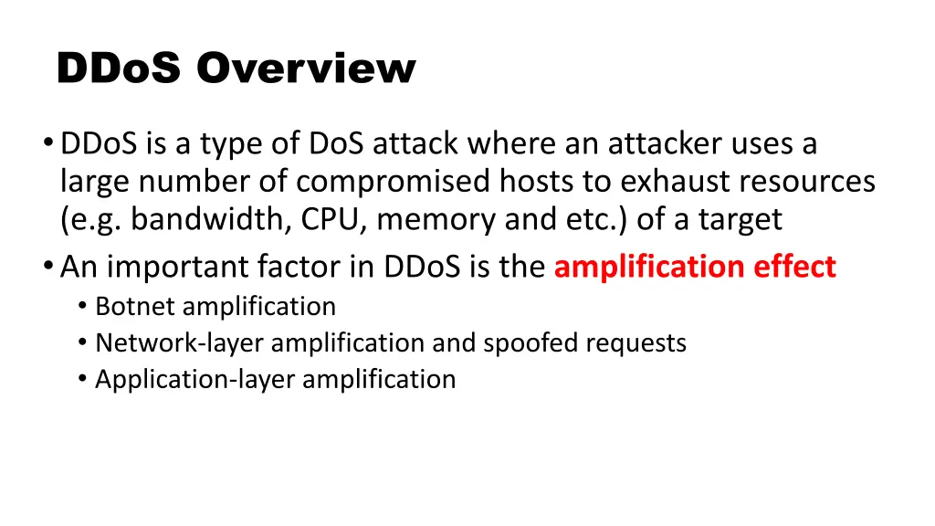 ddos overview