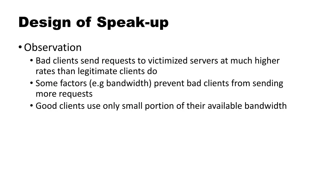 design of speak up